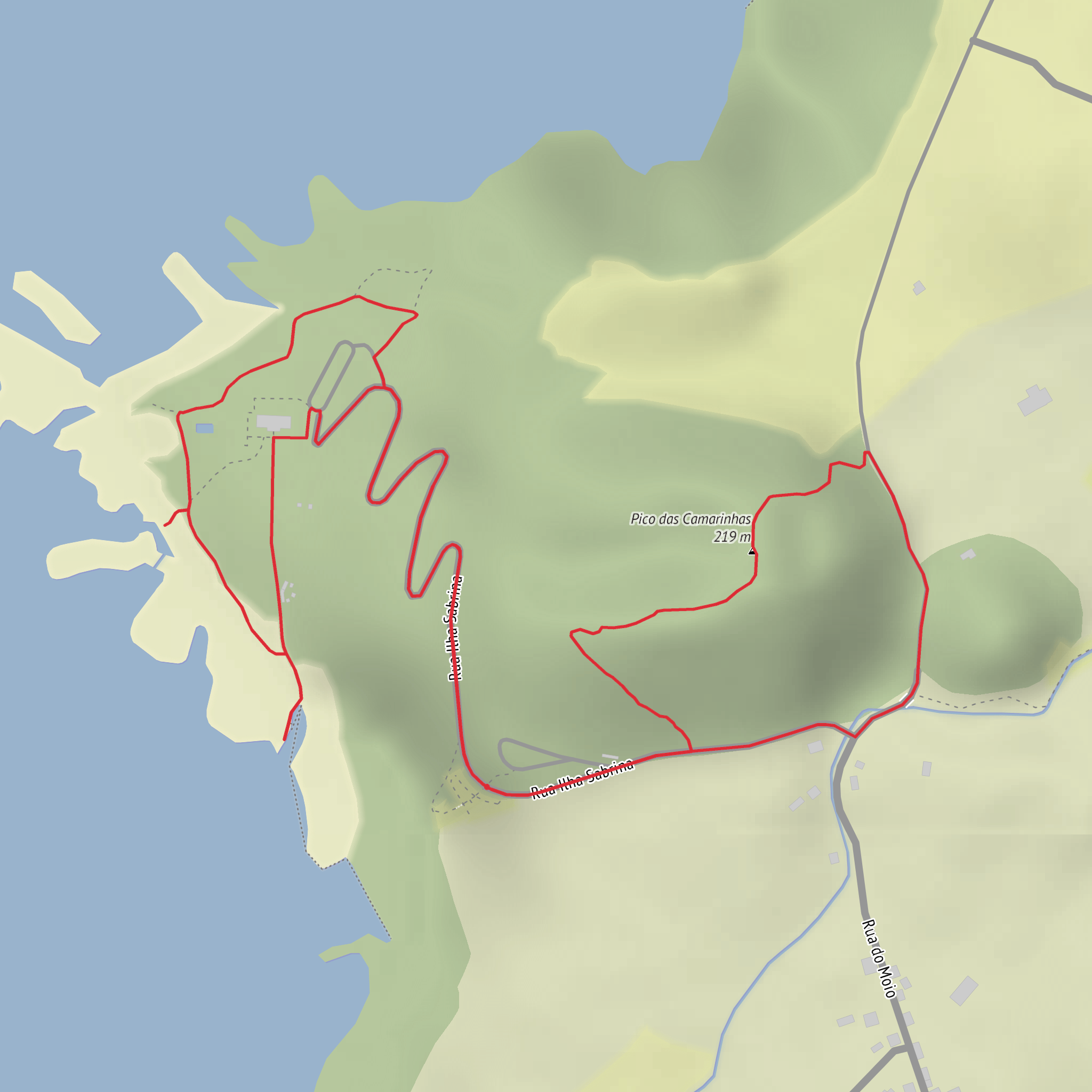 Pico das Camarinhas and Ponta da Ferraria mobile static map