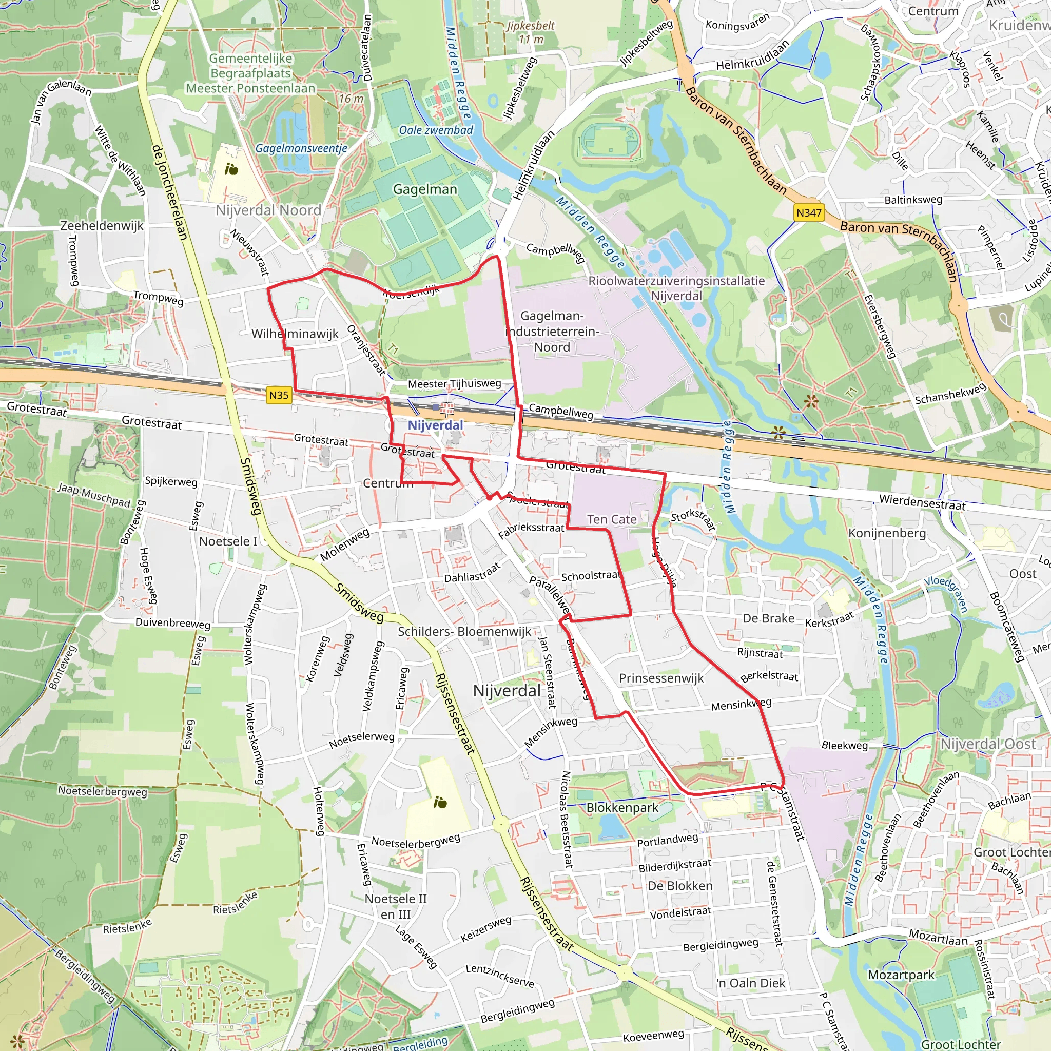 Nijvere Loper Loop mobile static map