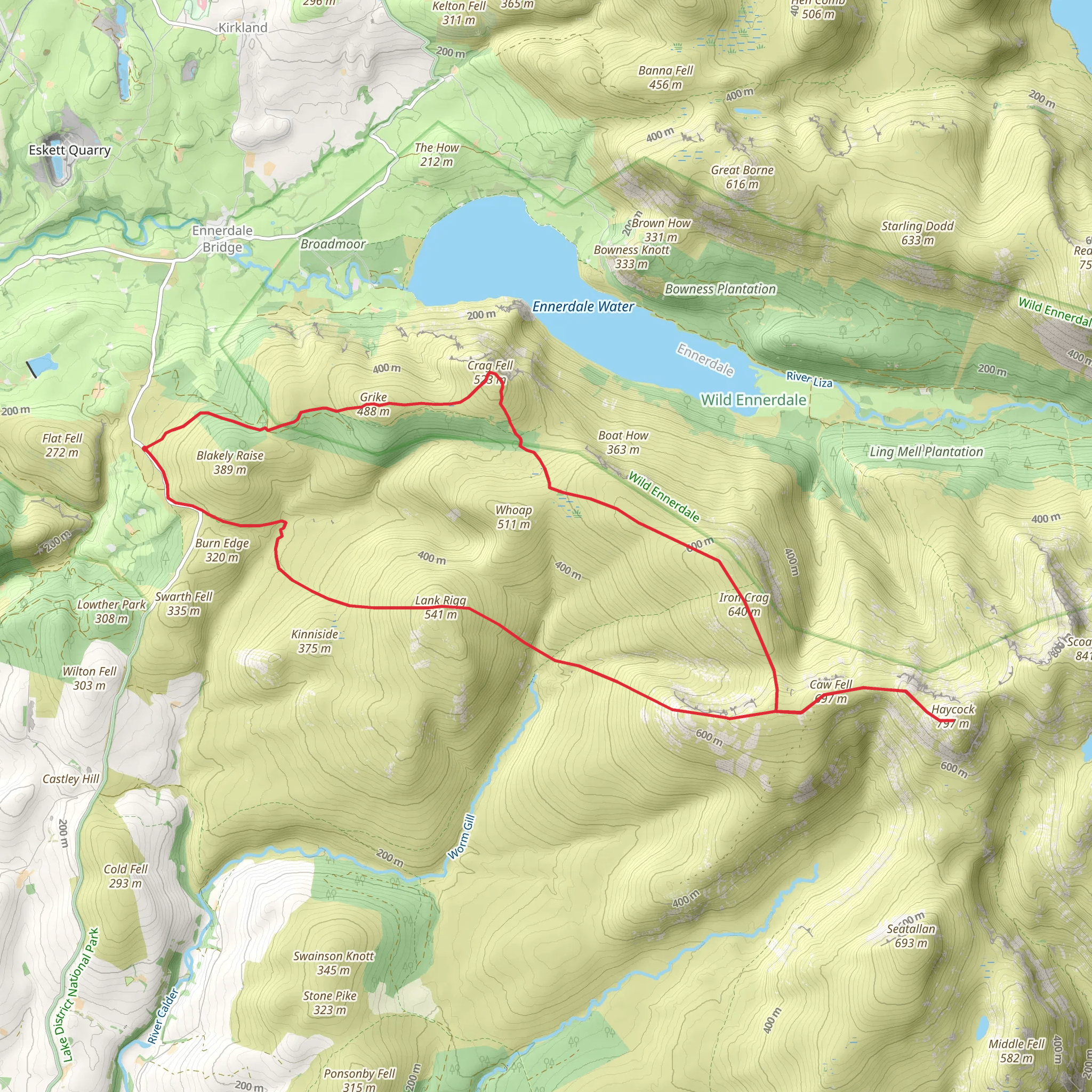 The Far Western Fells mobile static map