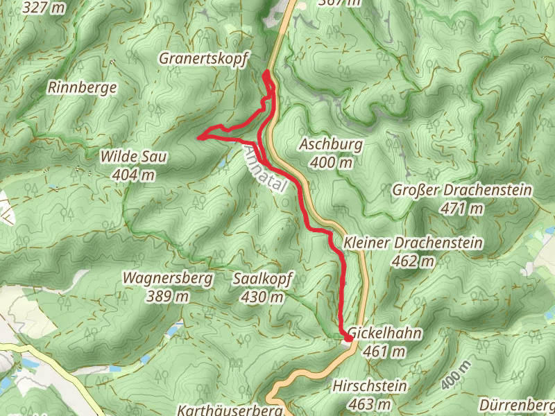 Knöpfelsteiche Loop via Drachenschlucht