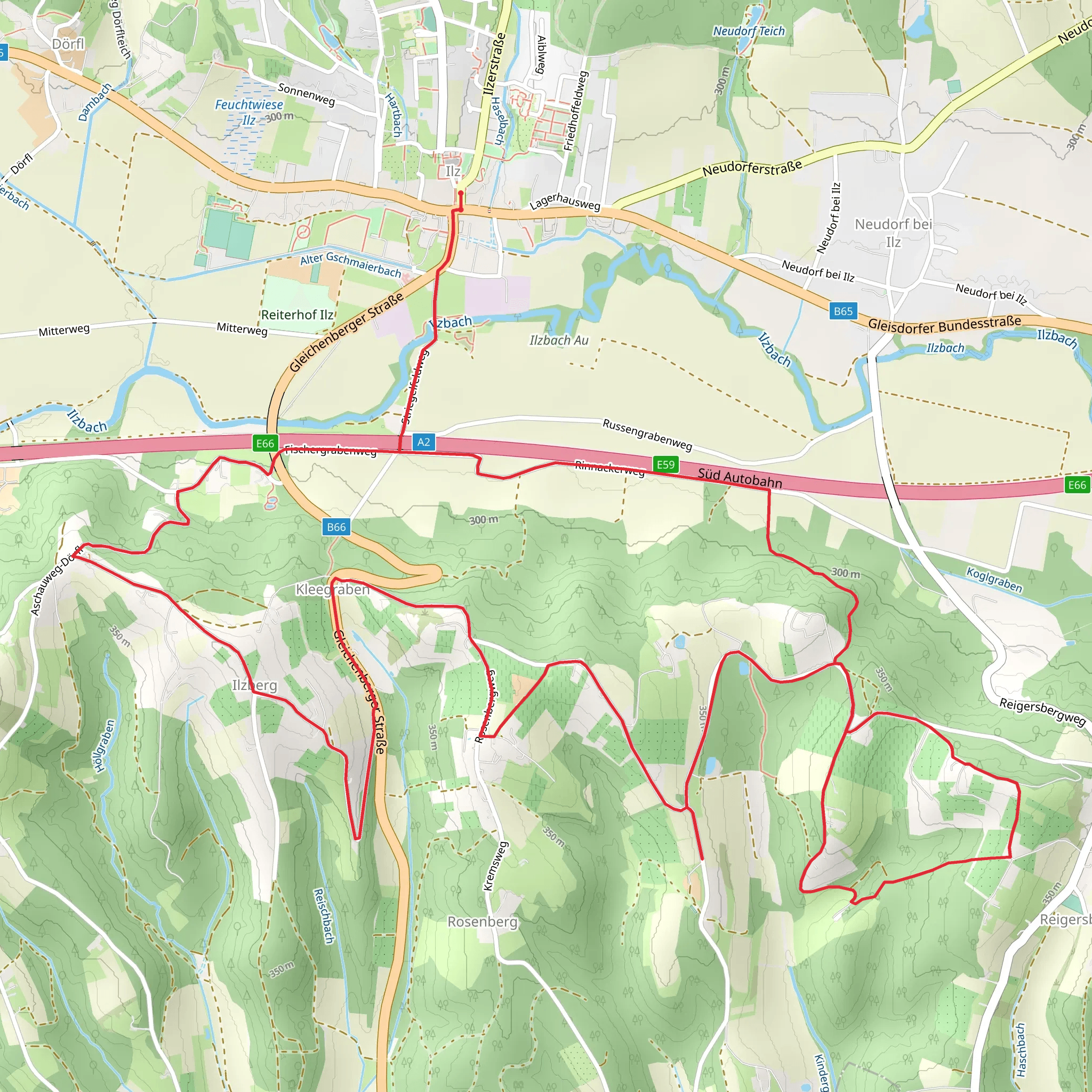 Ilzer Rosenapfelweg mobile static map