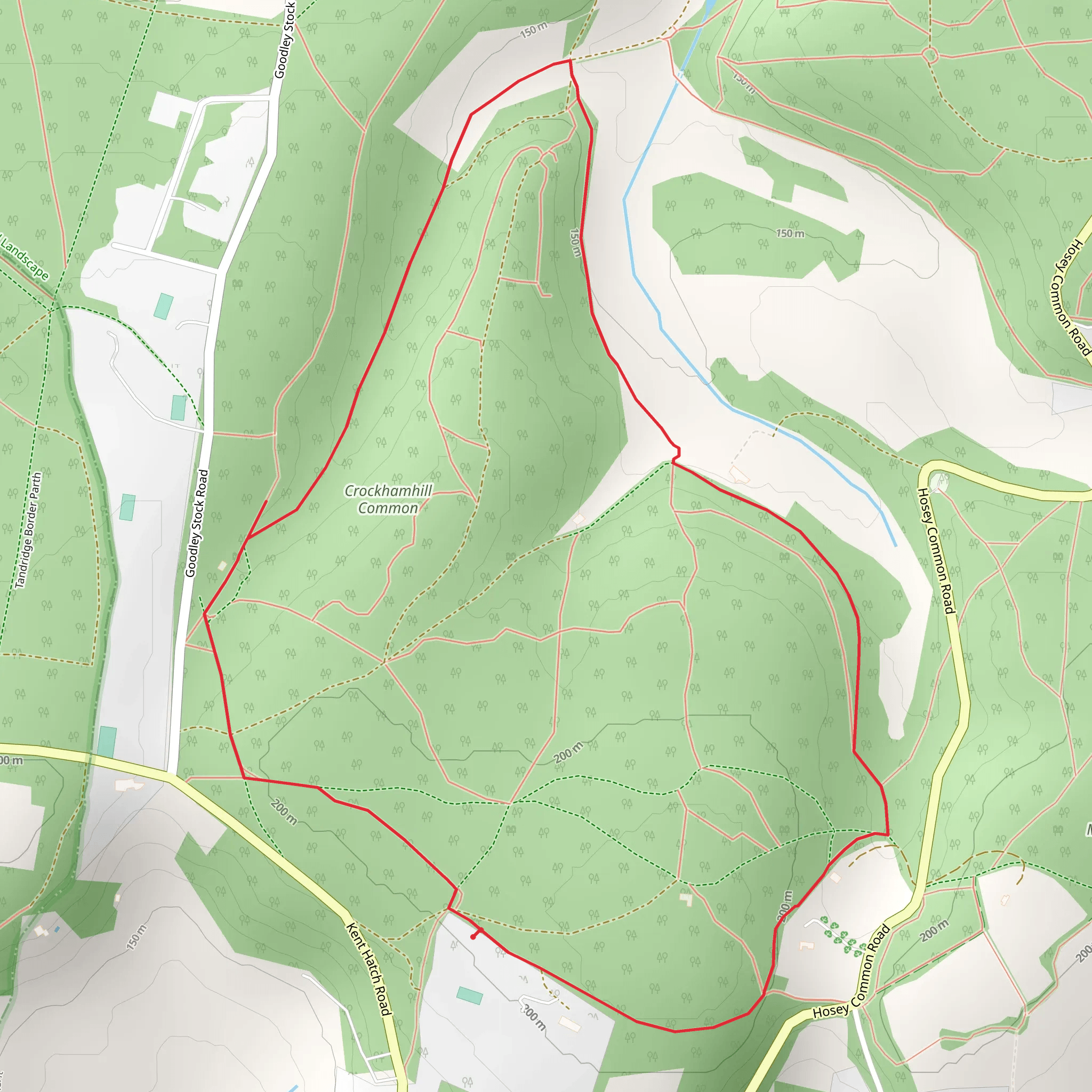 Crockhamhill Common Loop mobile static map