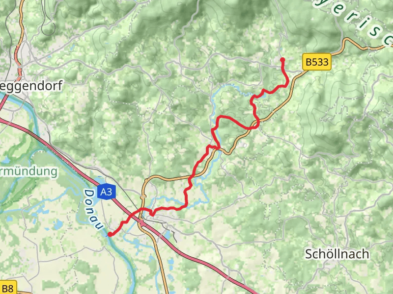 Niederalteich to Lalling via Gunthersteig