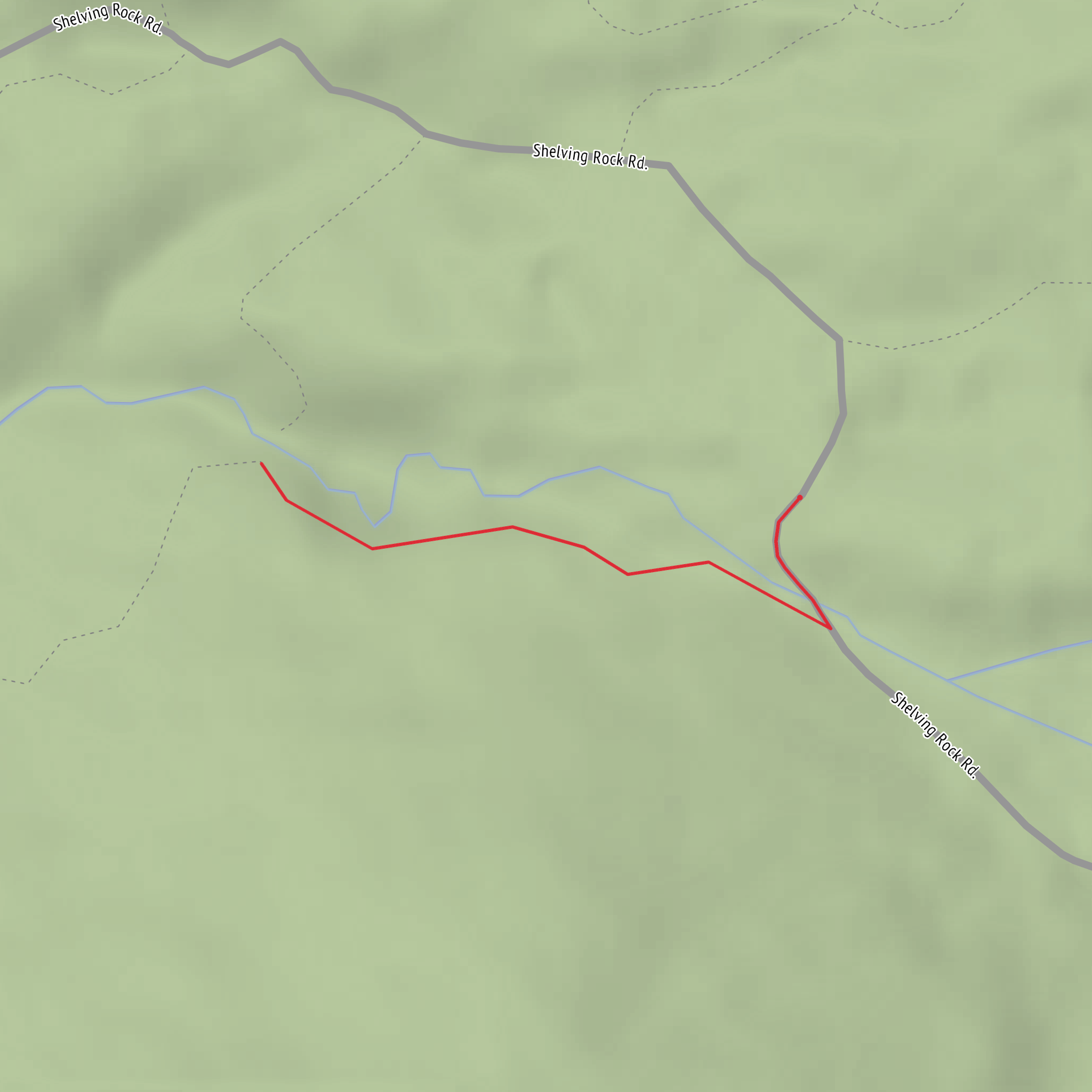 Shelving Rock Falls mobile static map