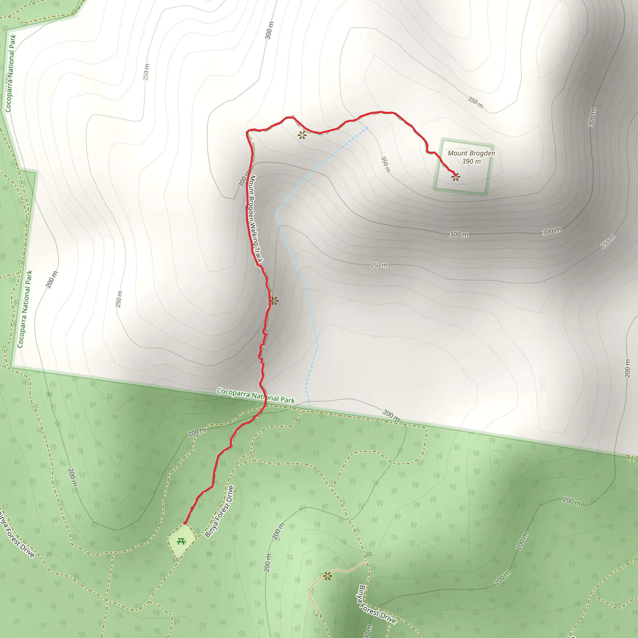 Mount Brogden Track mobile static map