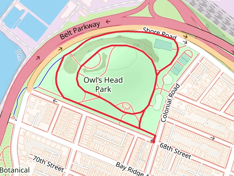 Owls Head Park Loop Trail - Shore Road Drive