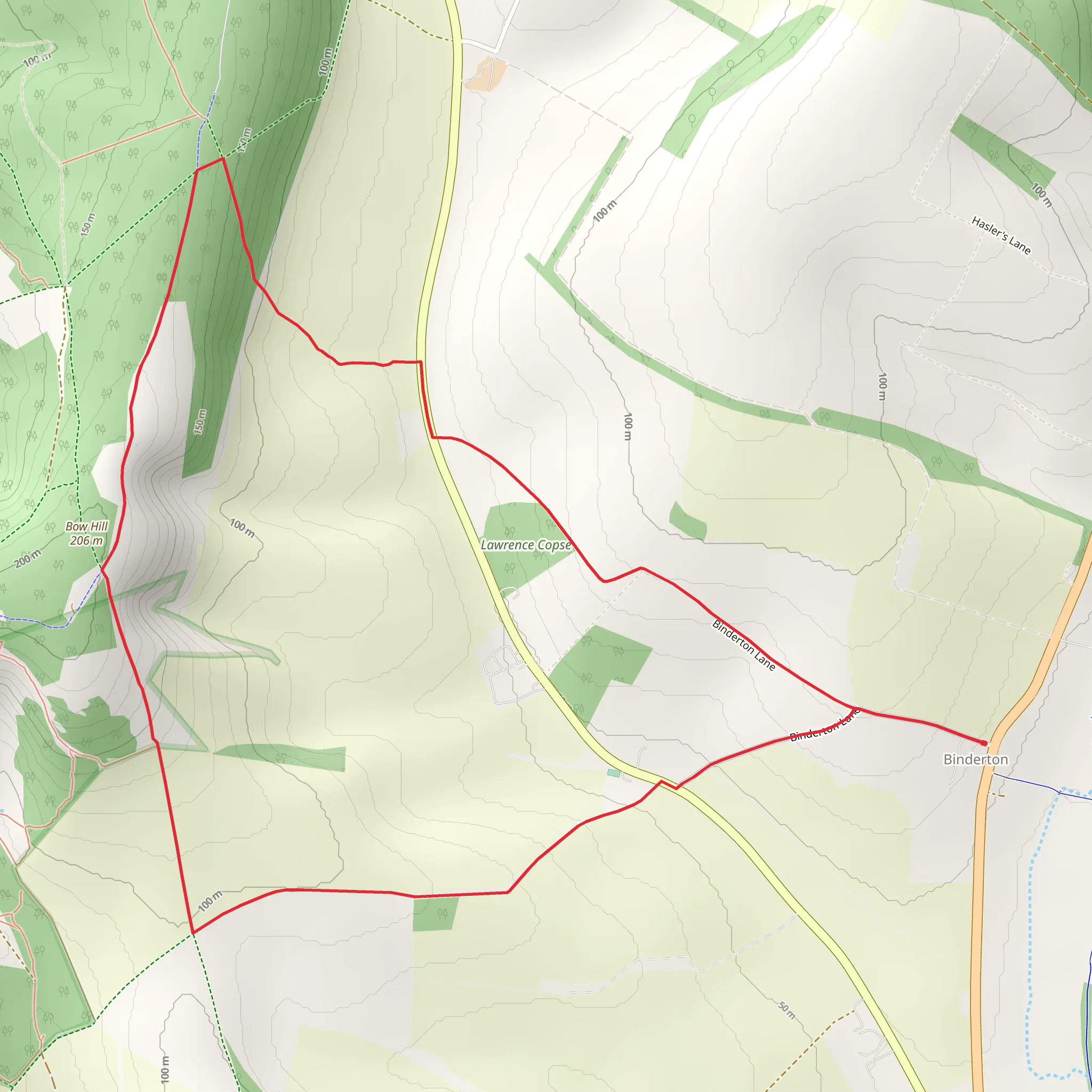 KIngley Vale National Nature Reserve Loop from Binderton mobile static map
