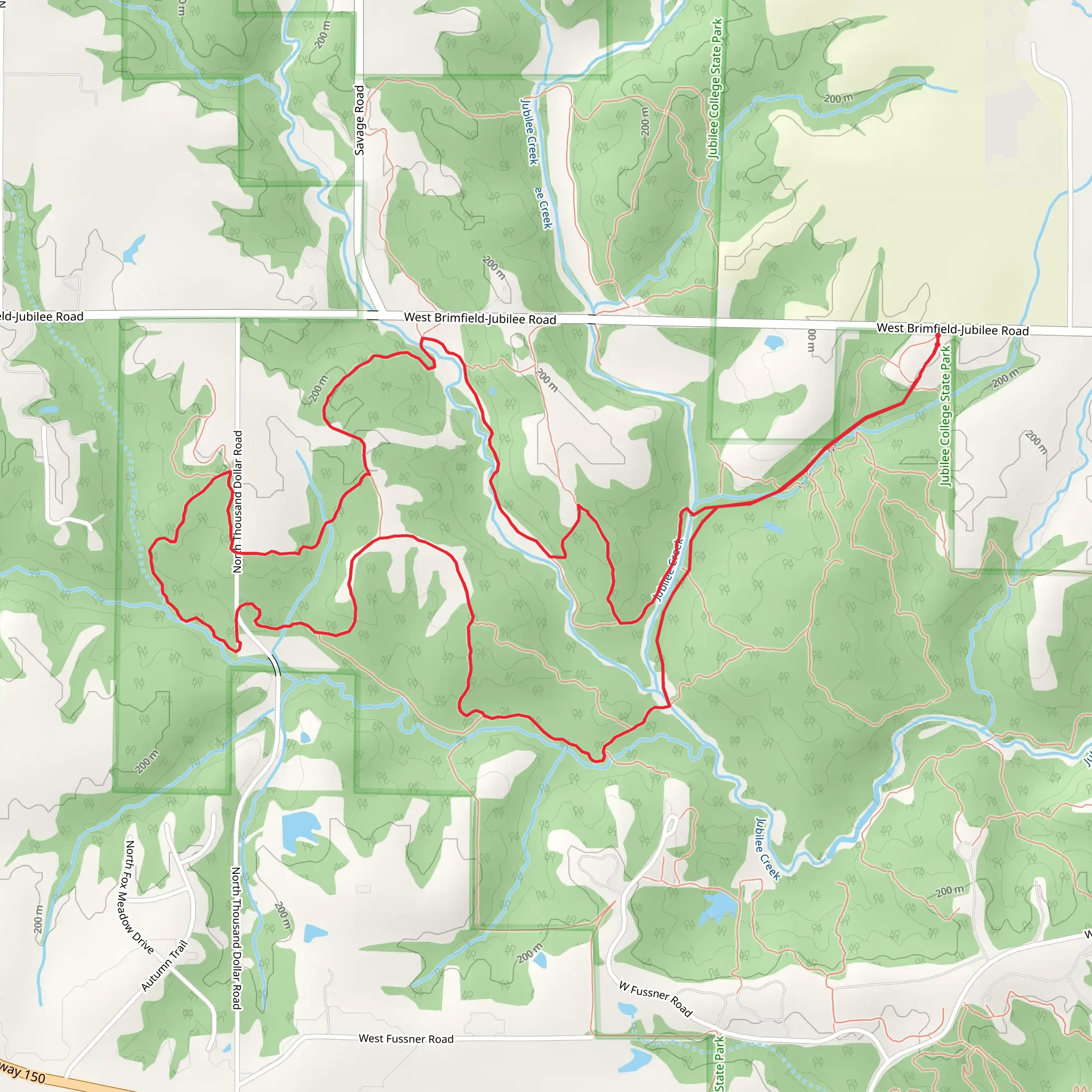 Jubilee Creek Loop mobile static map