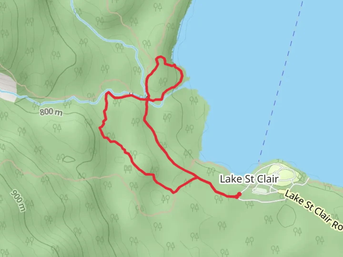 An image depicting the trail Lake St Clair Walks and its surrounding area.