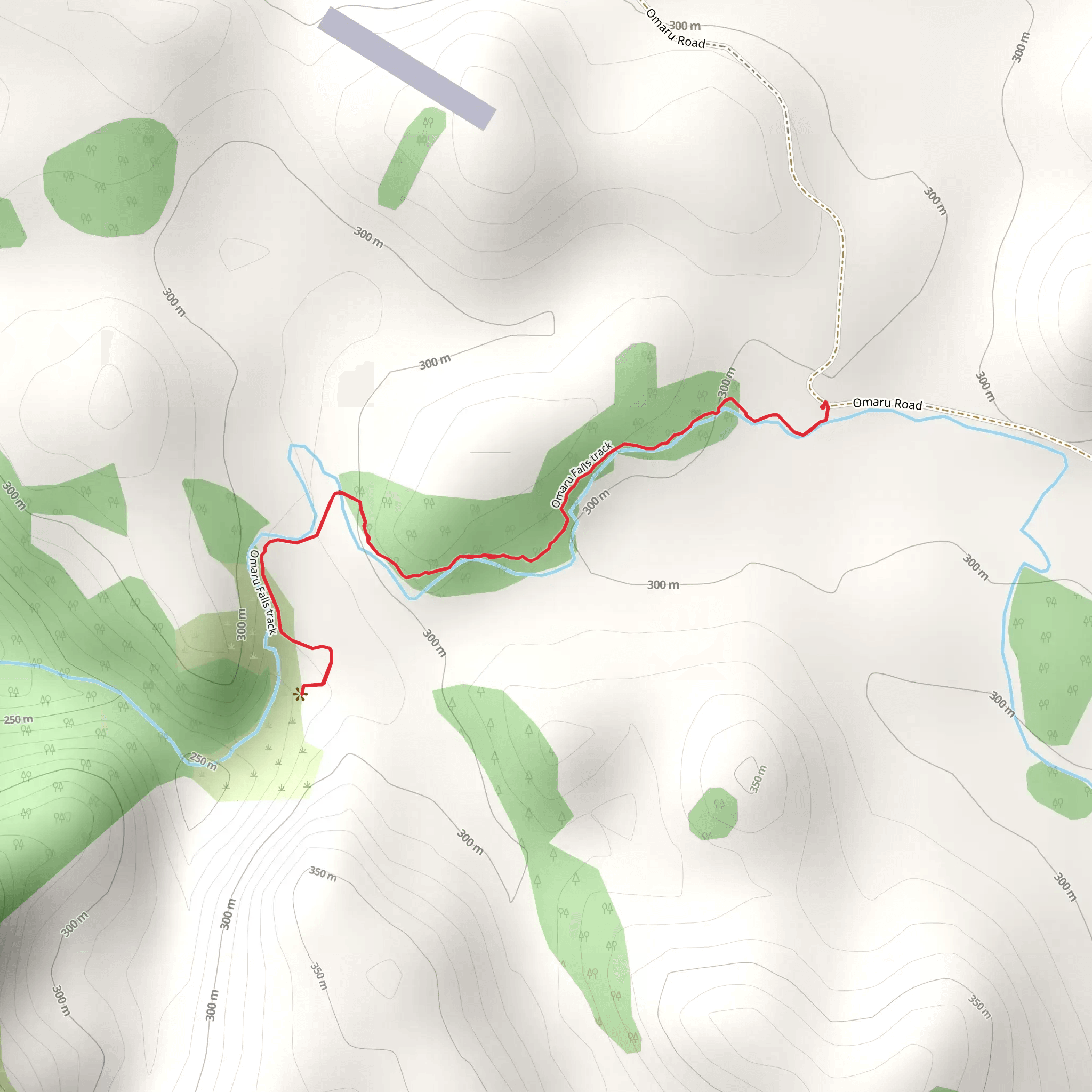 Omaru Falls Trail mobile static map