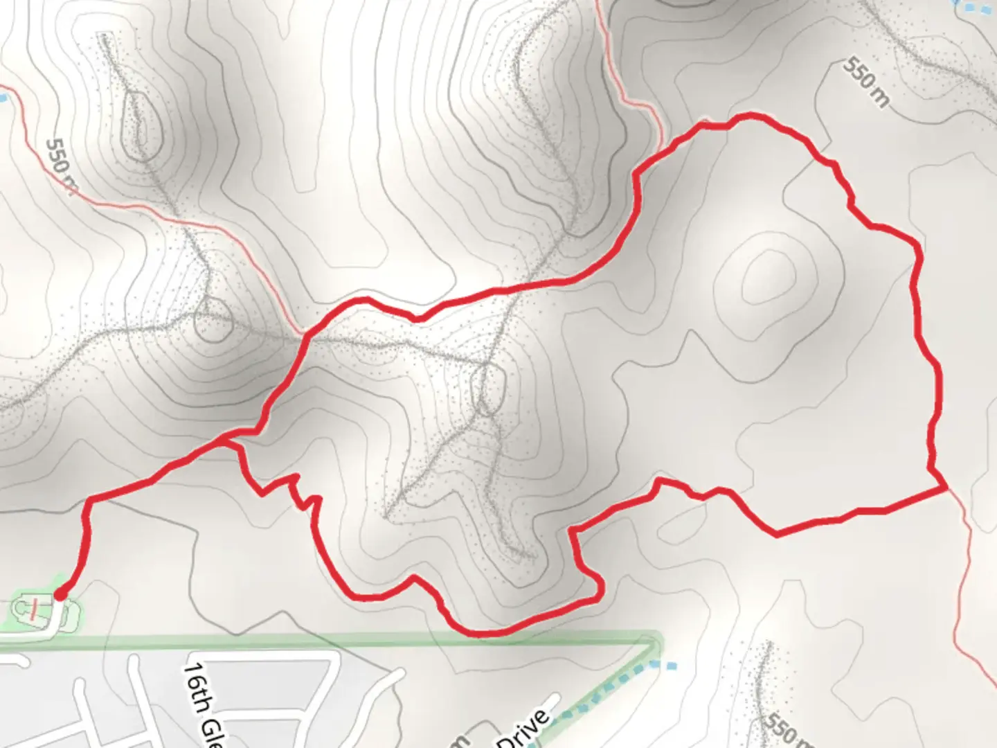 An image depicting the trail Hawk's Nest, Dixie Mountain and Desert Tortoise Trail Loop and its surrounding area.