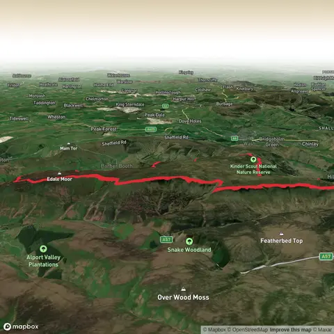 Kinder Scout Edge Path from Edale