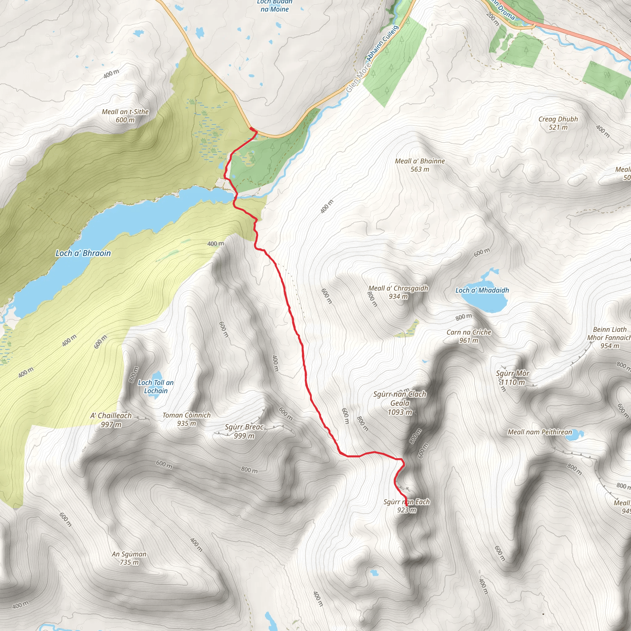 Sgùrr nan Each mobile static map