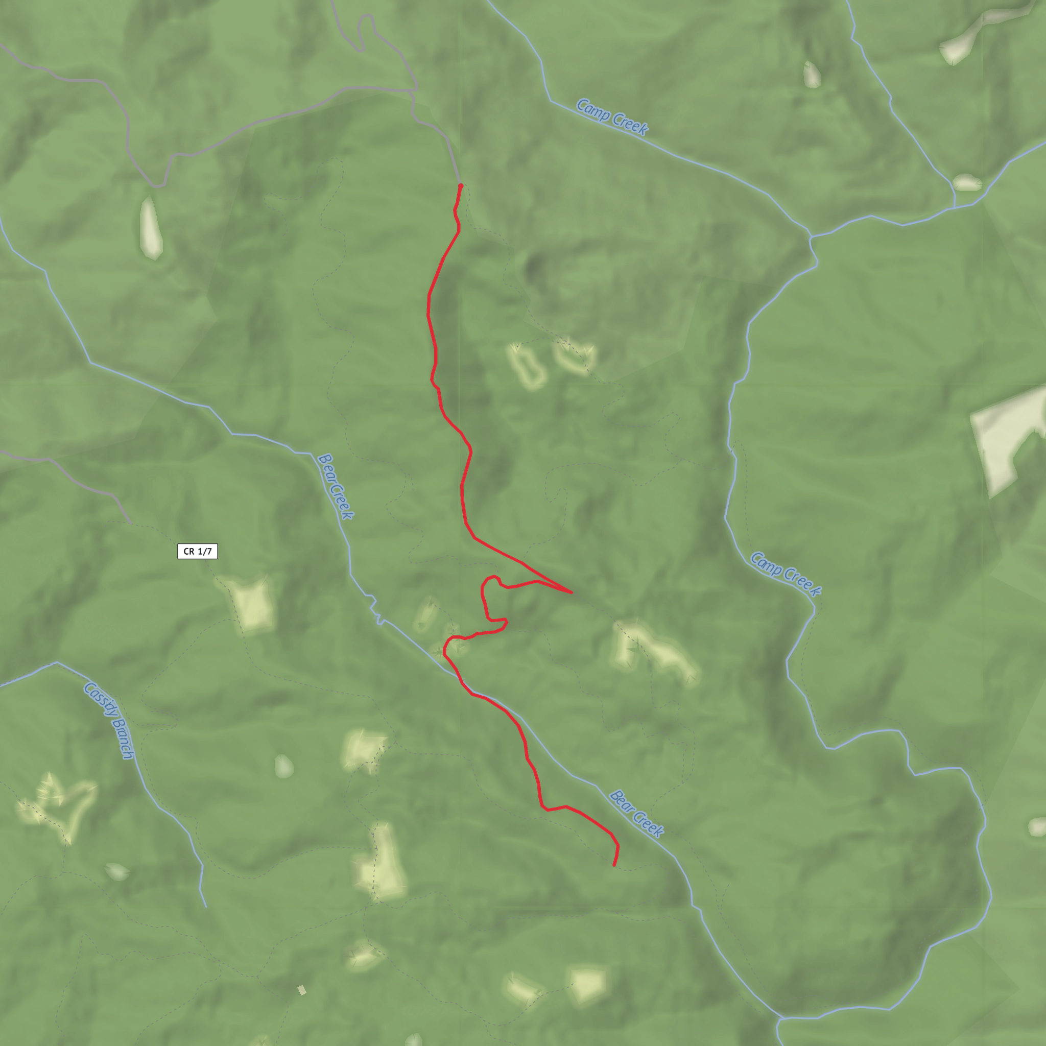 Deer Crossing Road and Trail mobile static map