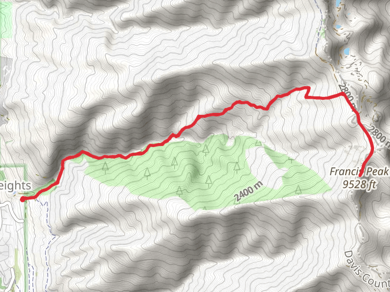 Francis Peak via Bair Canyon Trail