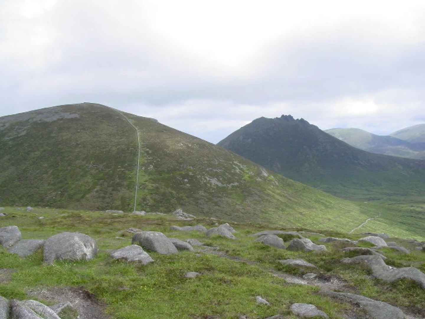 An image depicting the trail Slieve Meelbeg to Slieve Loughshannagh Loop and its surrounding area.