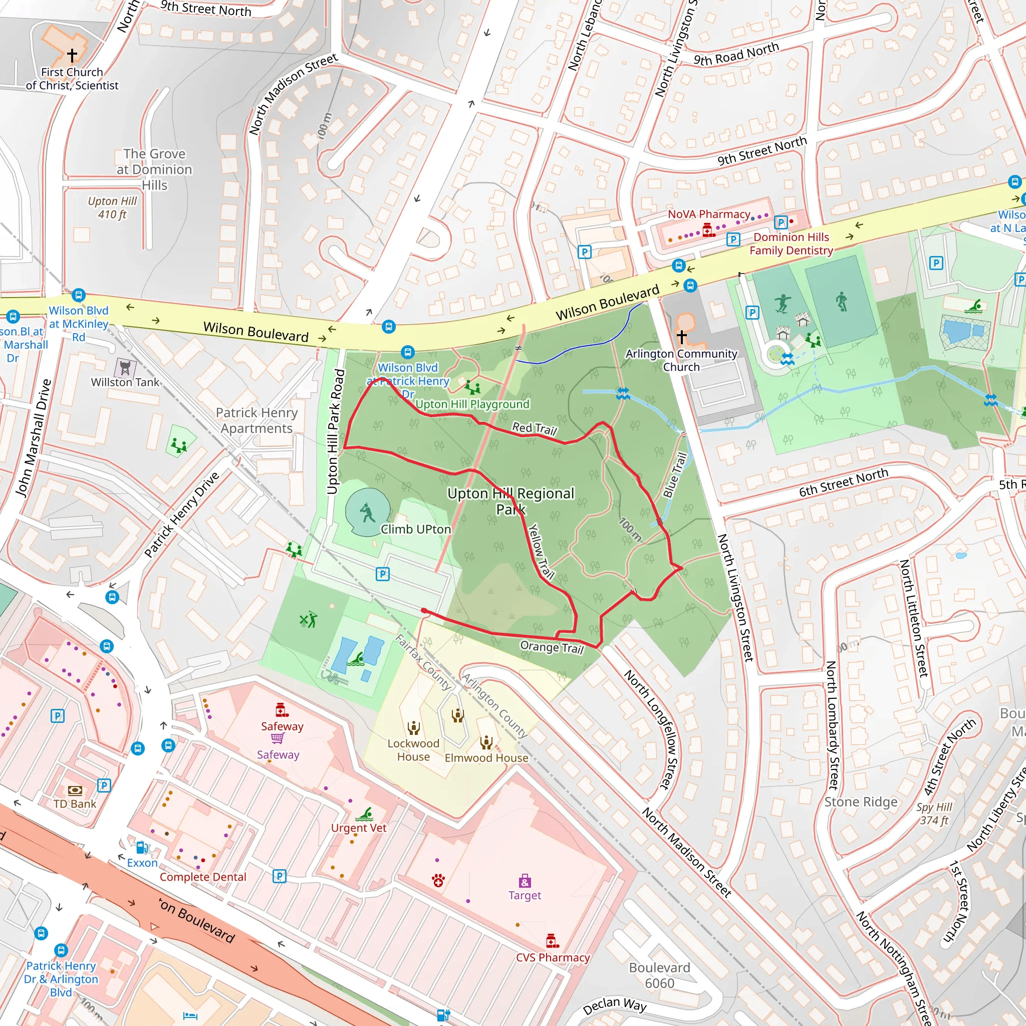 Orange Loop Trail mobile static map
