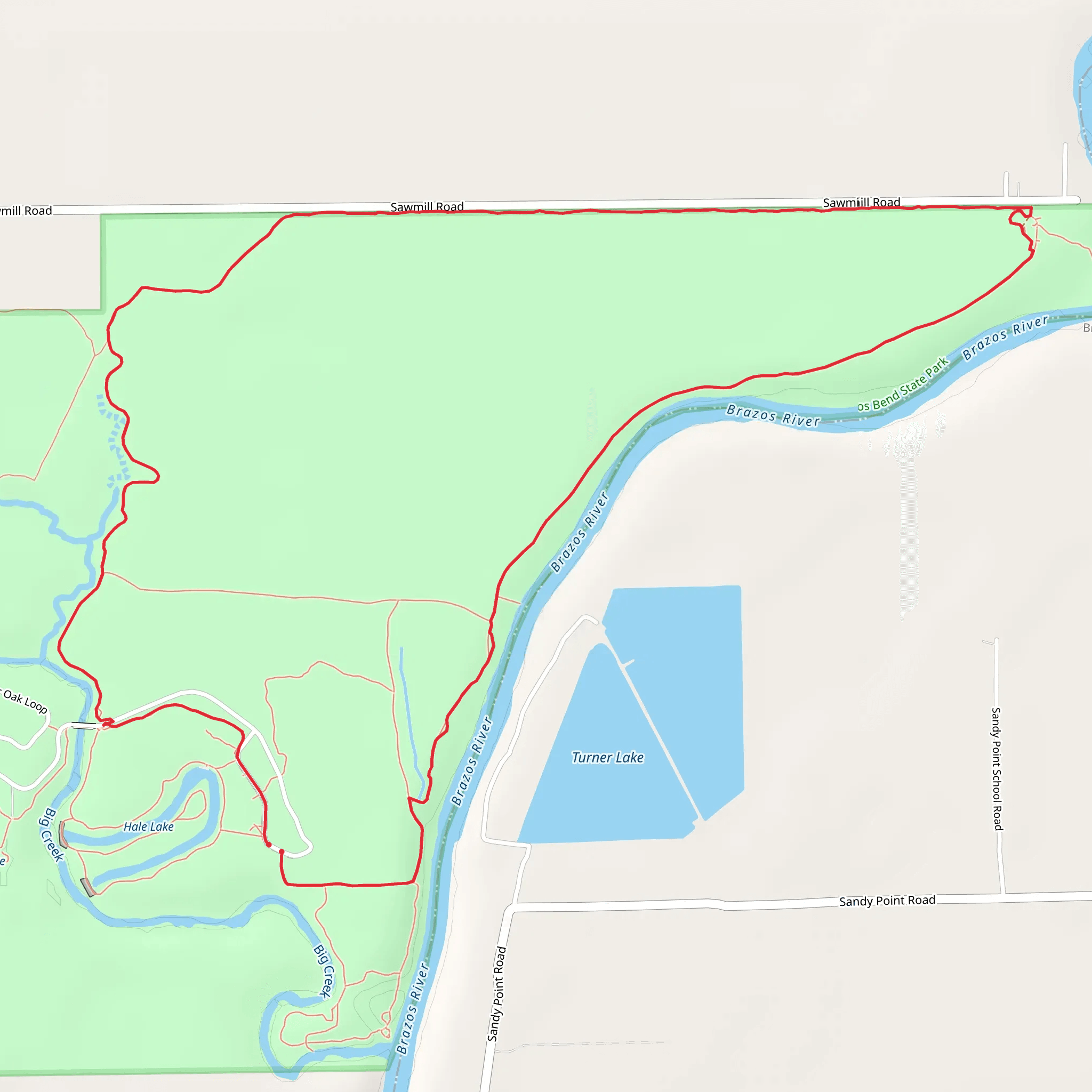 Whiteoak Trail and Sawmill Loop Trail mobile static map