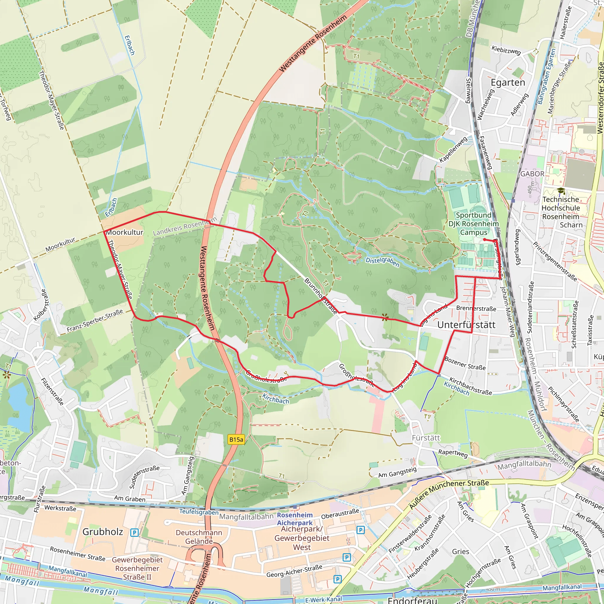 Unterfürstätt Loop mobile static map