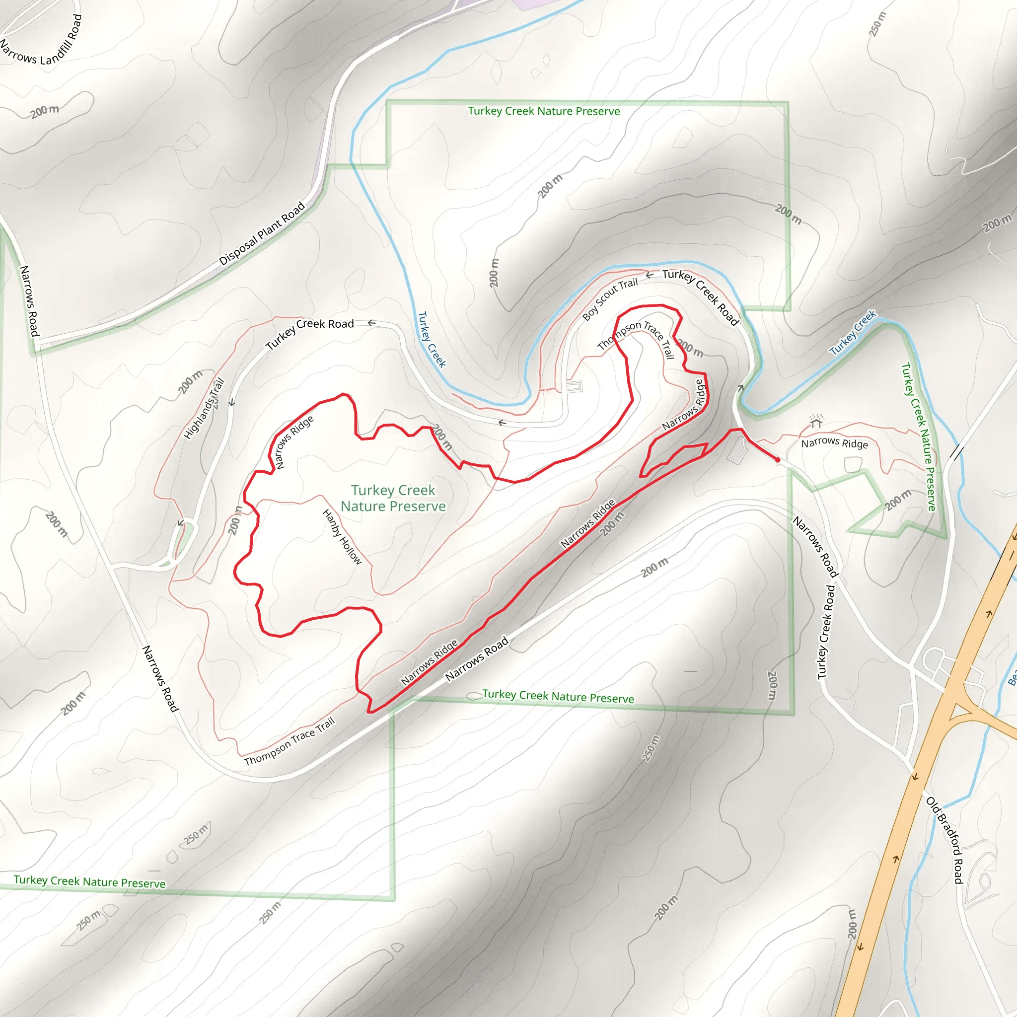 Narrows Ridge Loop mobile static map