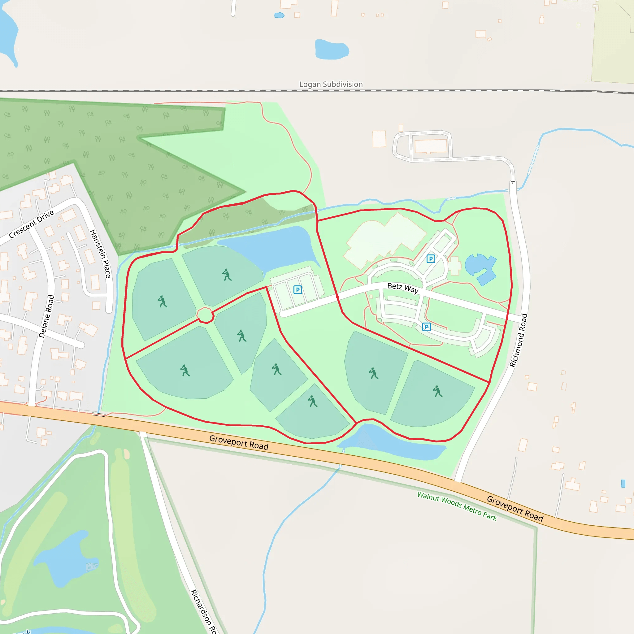 Blacklick Park Loop mobile static map