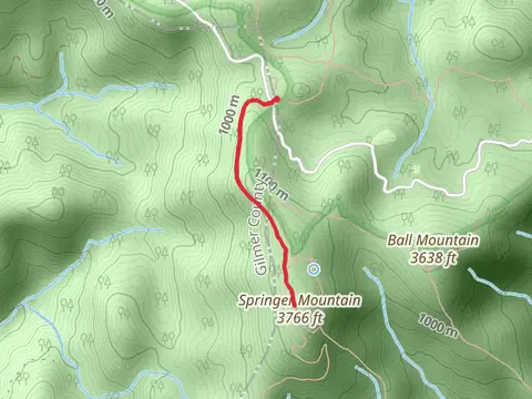 Springer Mountain via Appalachian Trail