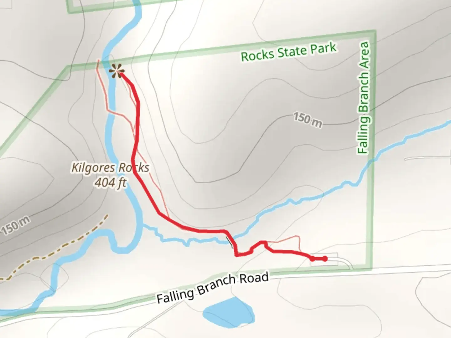 An image depicting the trail Kilgore Falls Trail and its surrounding area.