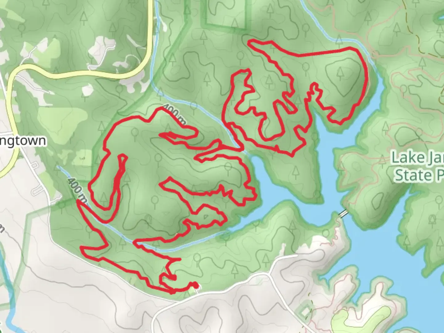 An image depicting the trail West Wimba Trail and East Wimba Loop Trail and its surrounding area.