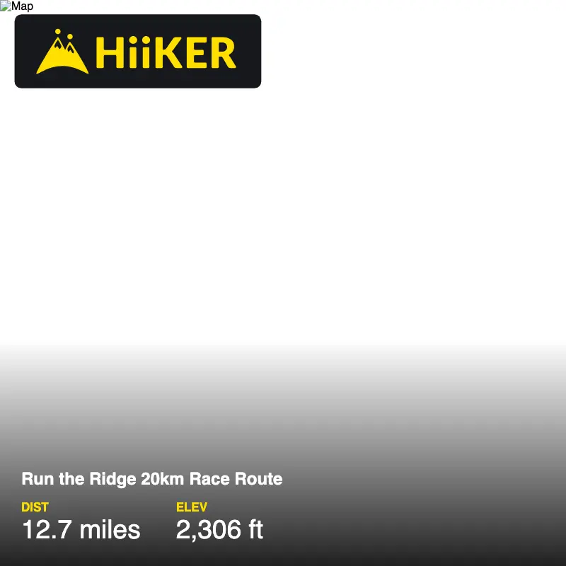 | Run the Ridge 20km Race Route