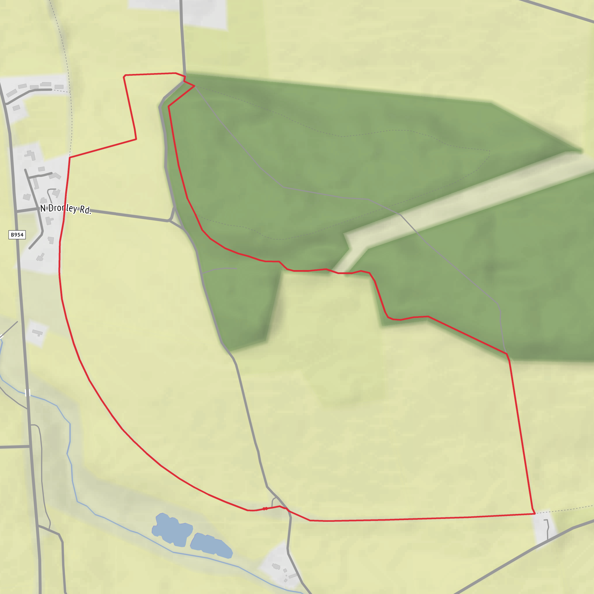 Railway Path and Dronley Woods Loop mobile static map