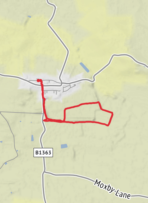 Hike from Stillington mobile static map