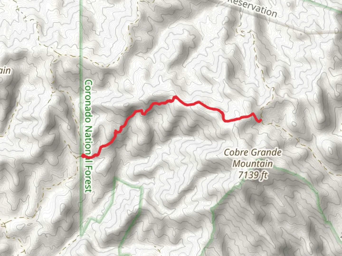 An image depicting the trail Cobre Grande Trail and its surrounding area.