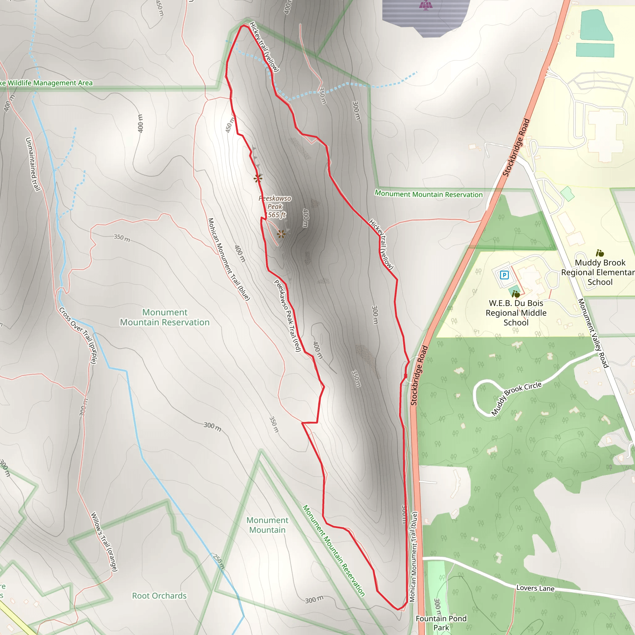 Peeskawso Peak Loop Trail mobile static map