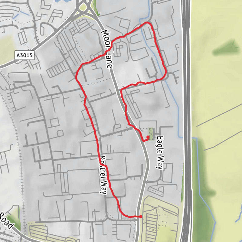 A map preview of the recording Exeter Walking.