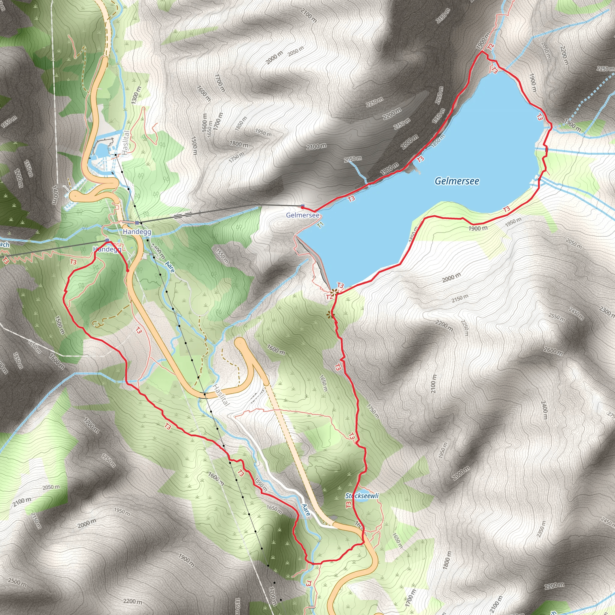 Gelmersee Circular Hike mobile static map