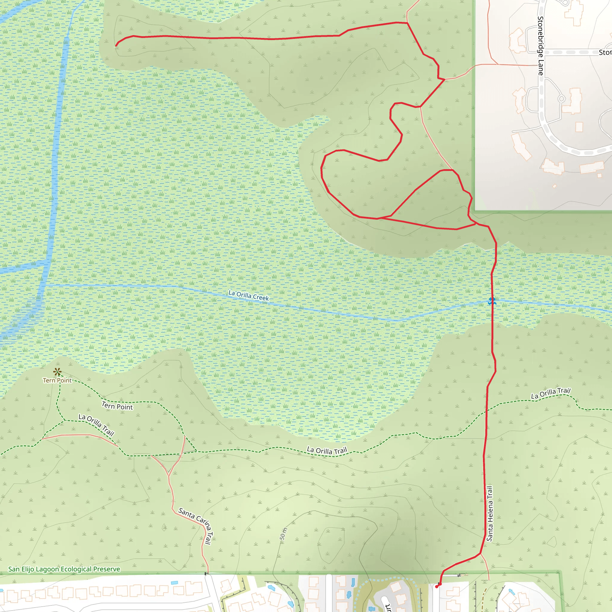 Santa Helena - Escondido Creek mobile static map