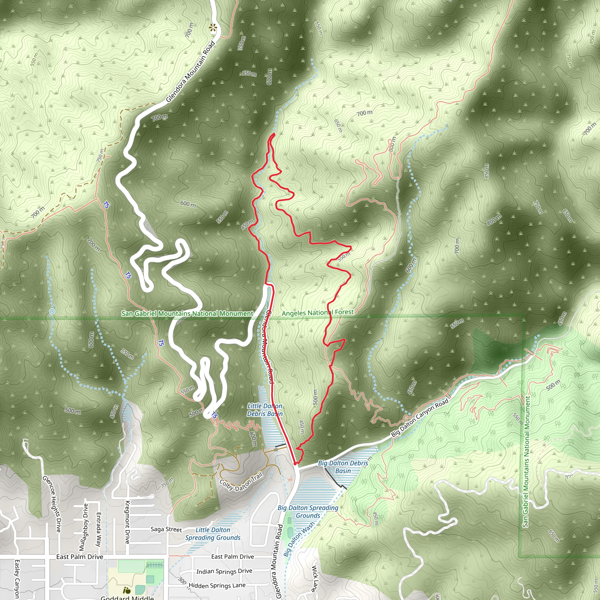 Little Dalton Debris Dam - Lower Monroe - Poop Out Loop Trail mobile static map