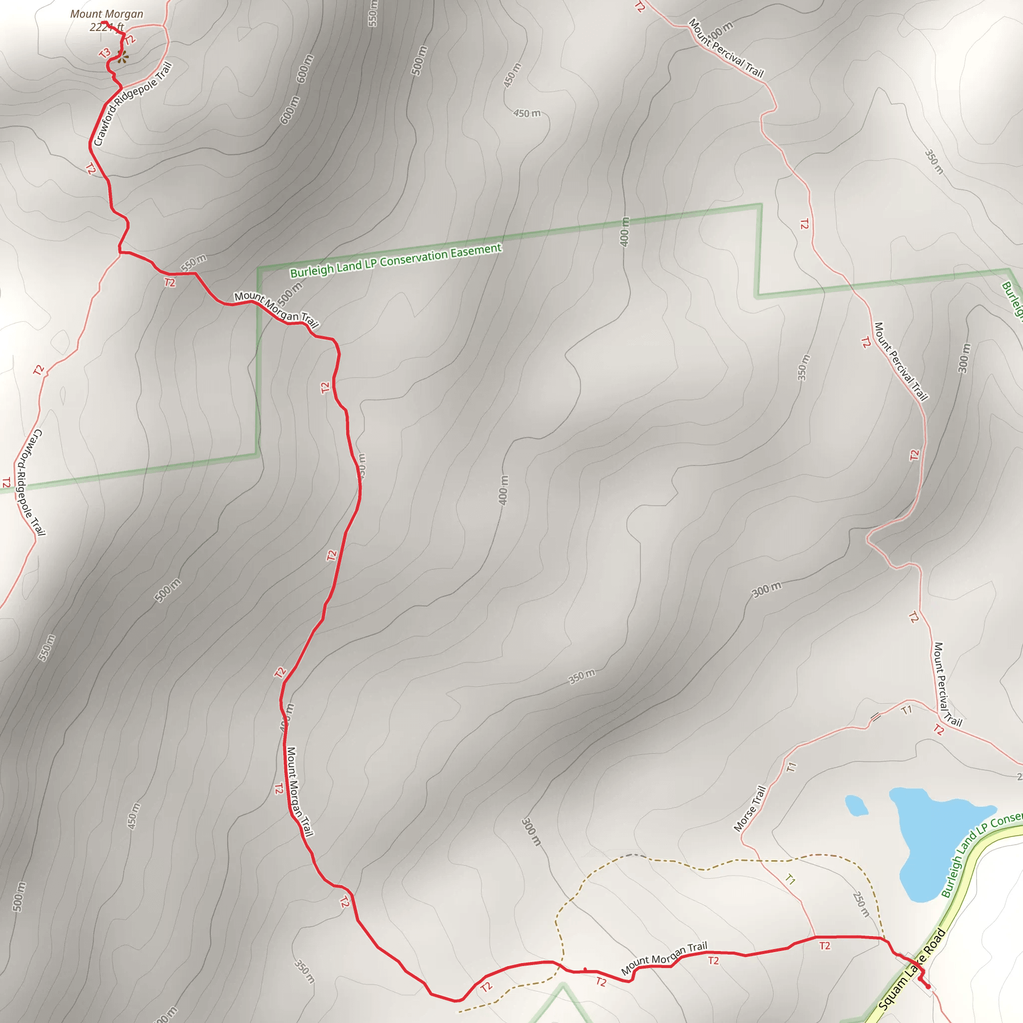 Mount Morgan Out and Back mobile static map