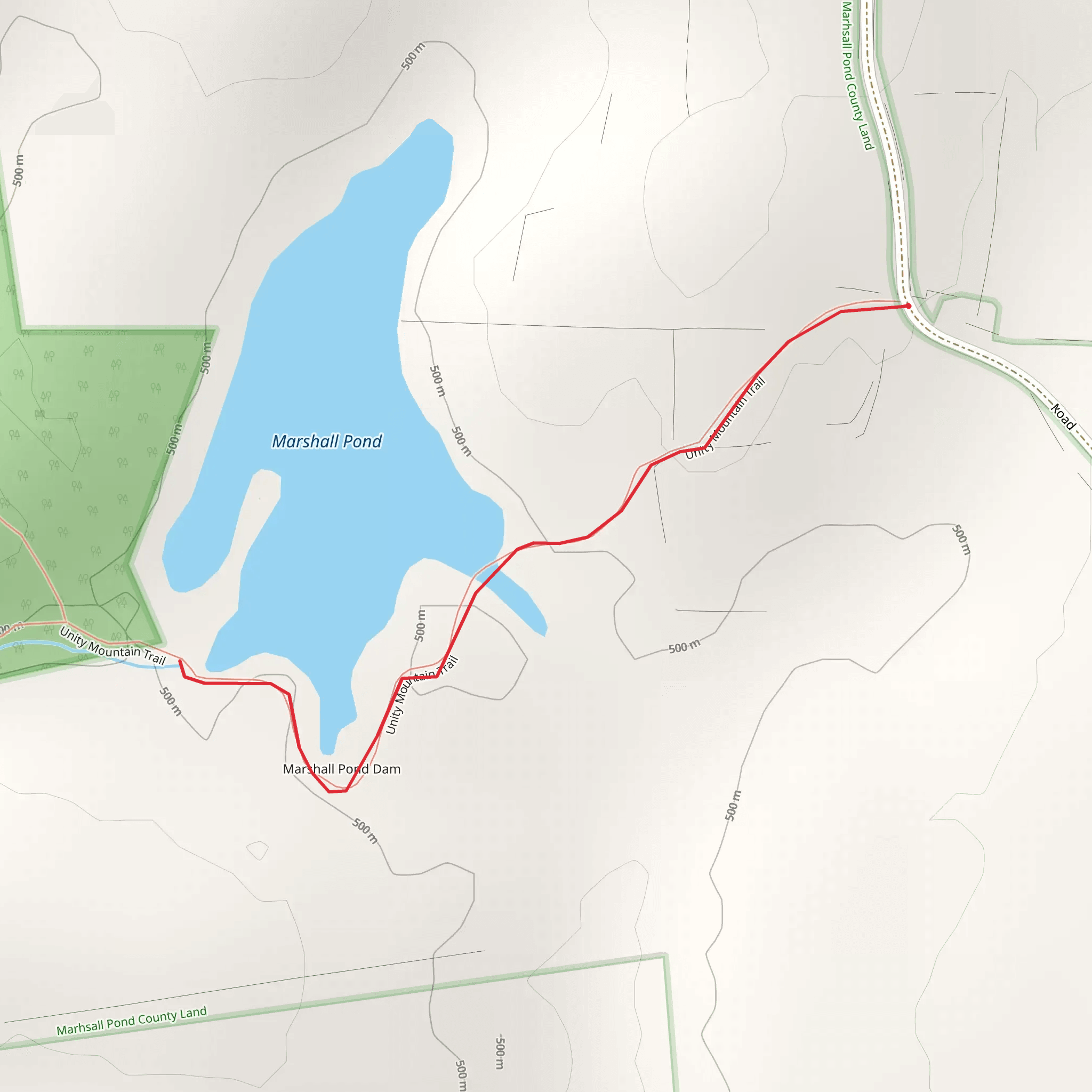 Marshall Pond Road Trail mobile static map