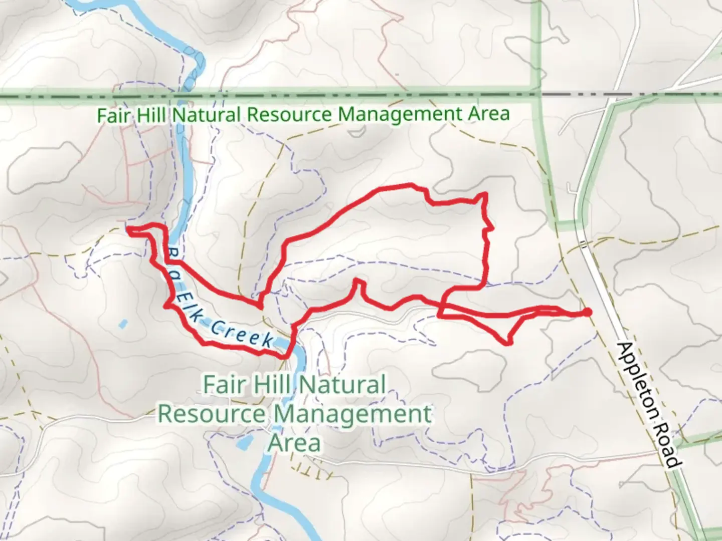 An image depicting the trail Green Trail and Orange Loop Trail and its surrounding area.