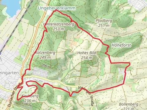 Schlossbergsee via Odenwald-Vogesen Weg and Ueber Sanfte Huegel zur Schoenen Aussicht