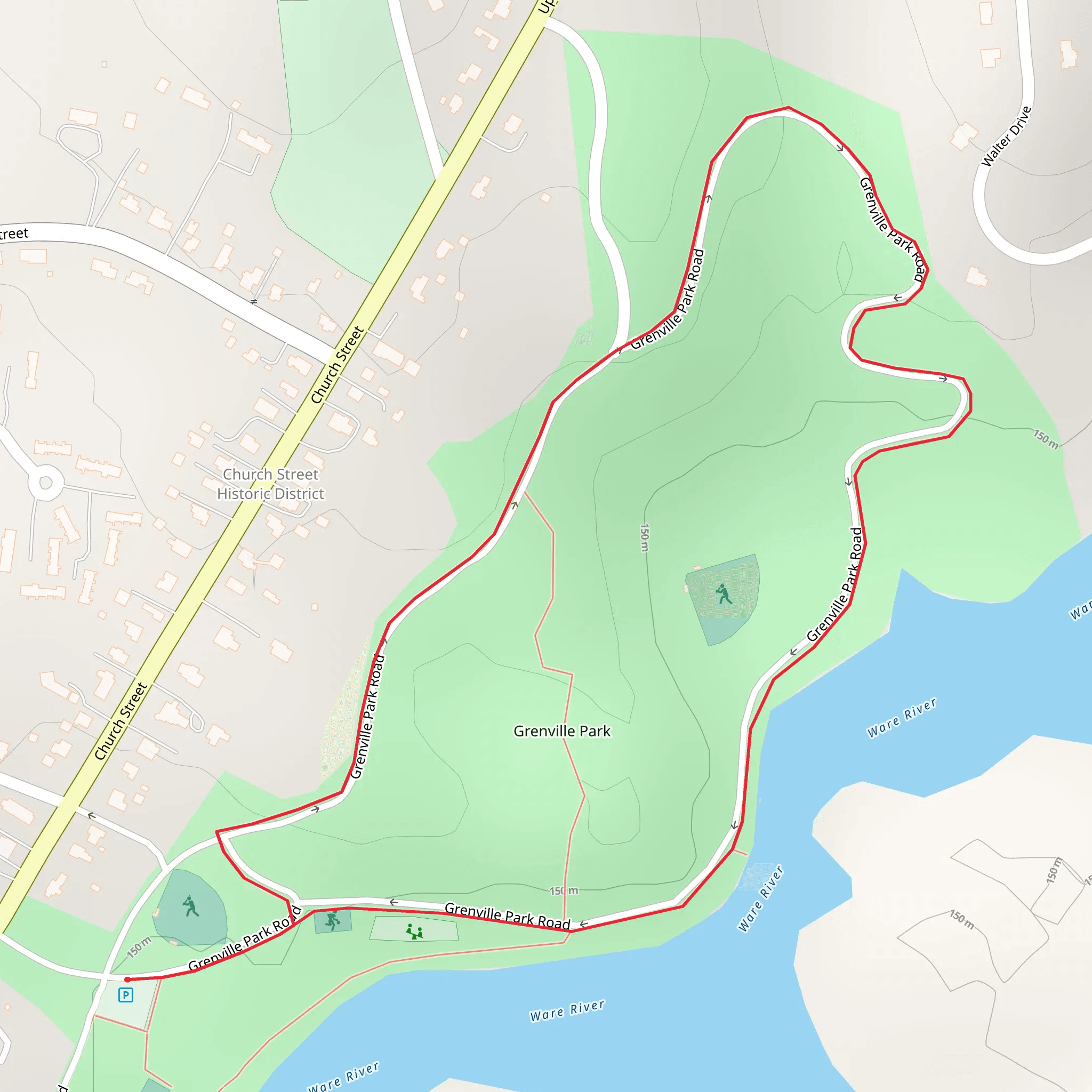 Ware River - Grenville Park Loop mobile static map