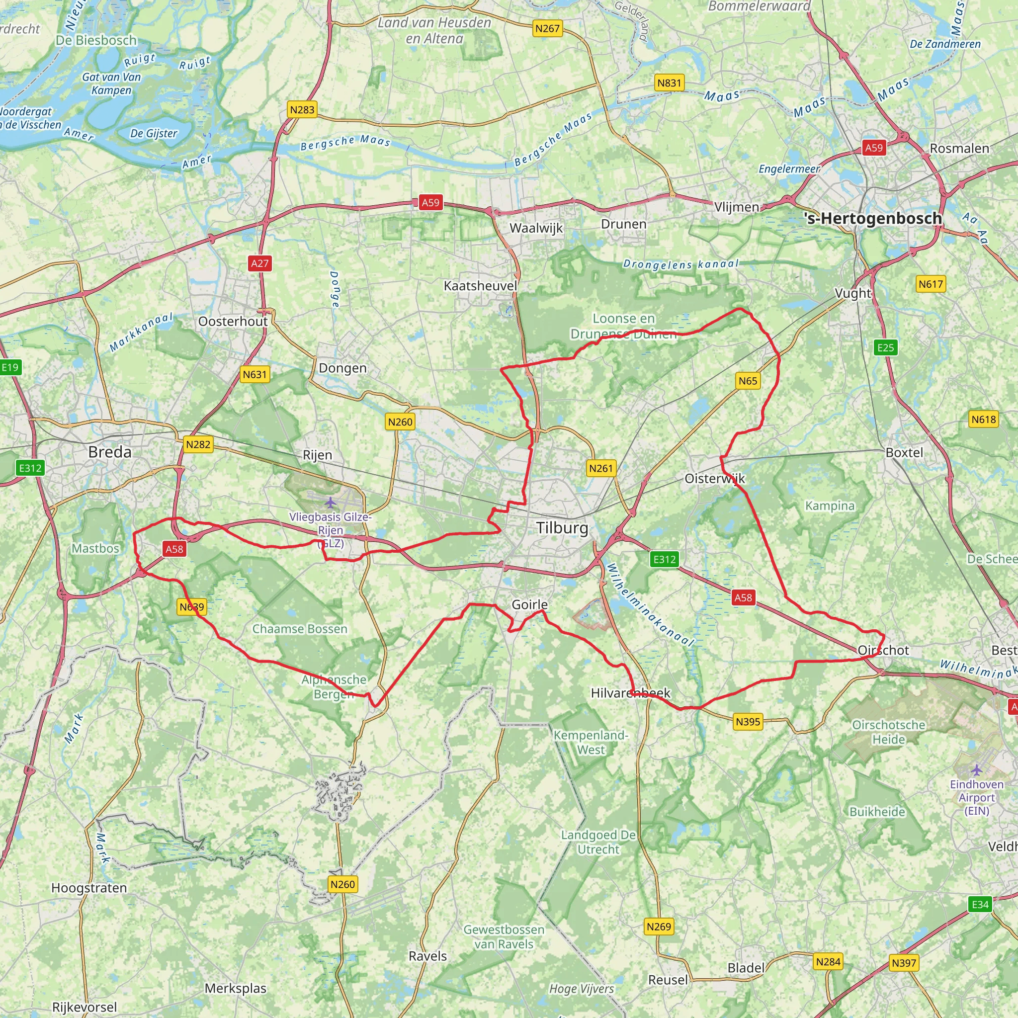 Tilburg Loop mobile static map
