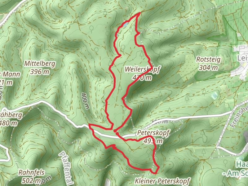 Bismarckturm, Kleiner Peterskopf, Ungeheuersee and Weilerskopf Loop