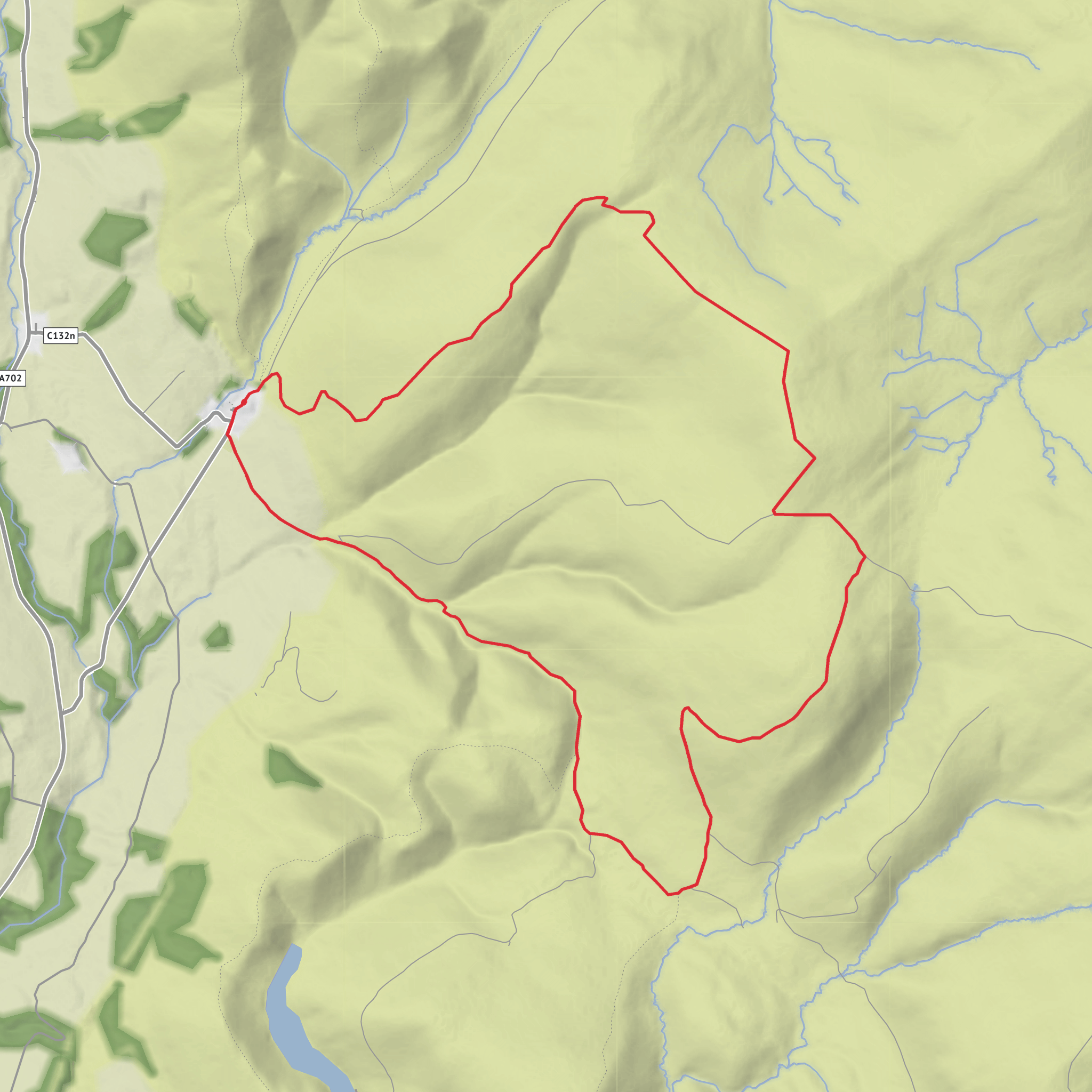 Kirkgrain Hass, Little Scaw'd Law, Glenleith fell and Rottencraig Head Loop mobile static map