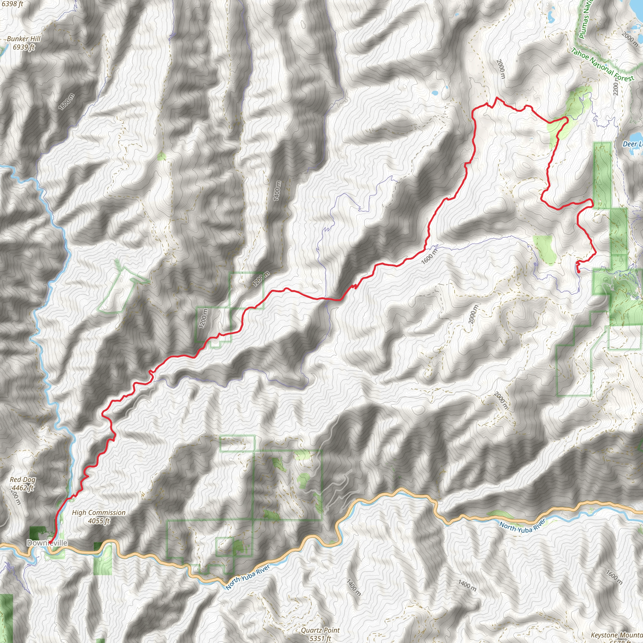 First Divide Trail Point to Point mobile static map