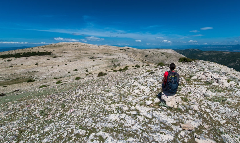 Baška, Northern Velebit and Obzova from Draga Bašćanska