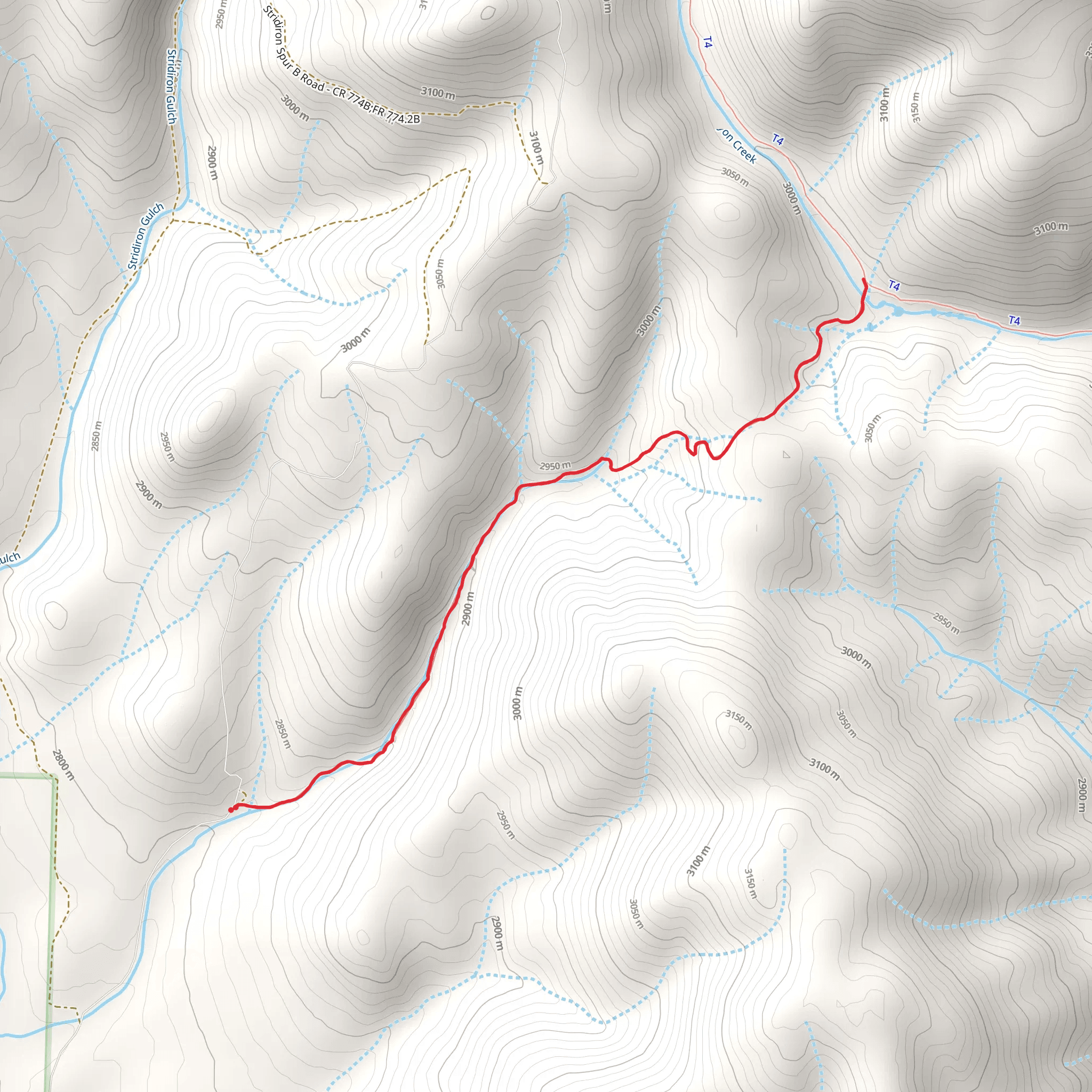 Waunita Trail mobile static map