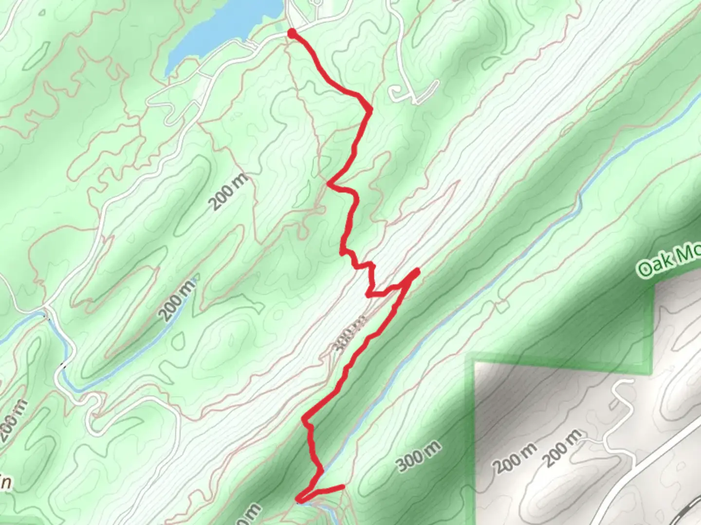 An image depicting the trail Treetop and Blue Trail and its surrounding area.