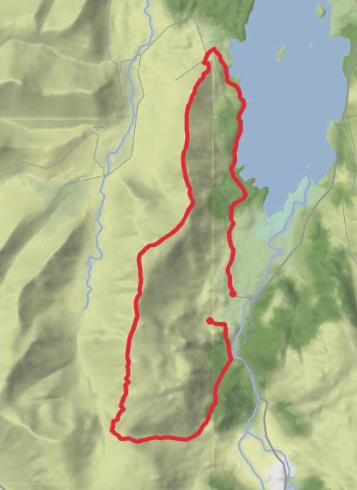 Catbells, Maiden Moor & High Spy - Hollows farm mobile static map